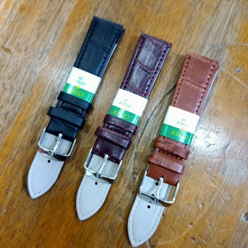 Pengait jam Strap Jam Tali Jam Tangan Kulit Untuk semua jenis jam tangan leather watch strap all brand tali jam kulit cyber motif /corak