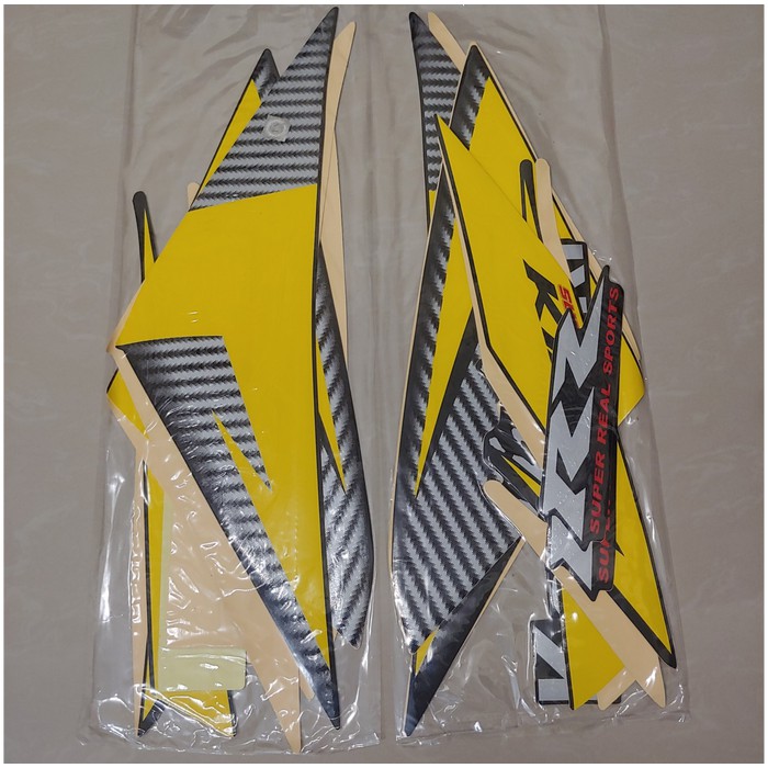 Stiker Bodi &amp; Lis Body &amp; Striping Ninja RR 2014 Hitam Kuning - sticker