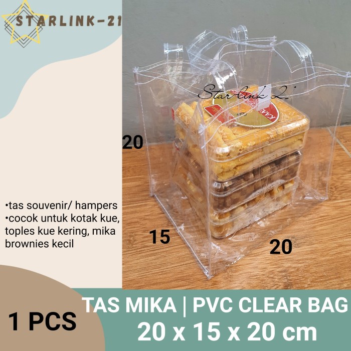 

TAS MIKA BENING | Tas Toples Kue Kotak Kue 20x15x20