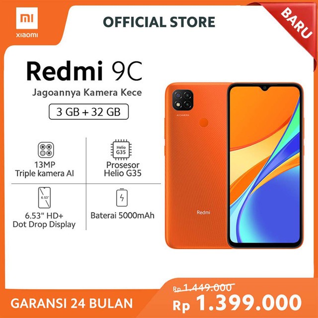 Xiaomi Redmi 9C (3GB+32GB) DotDrop 6.53