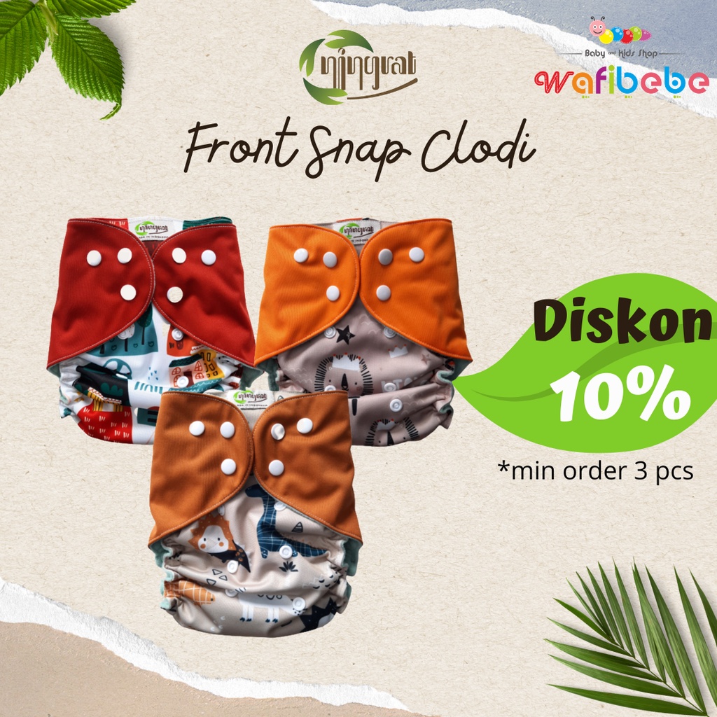 Ningrat Clodi Front Snap - Insert Popok Kain Cuci Ulang Tipe Kancing Cloth Diapers dari Newborn