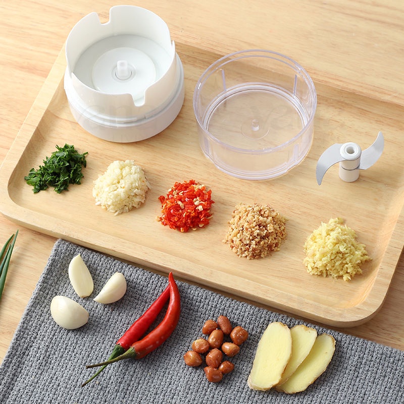 Vana Mini Chopper Bawang Putih dan Cabe Gilingan Daging Manual Tangan Blender Bumbu Speedy