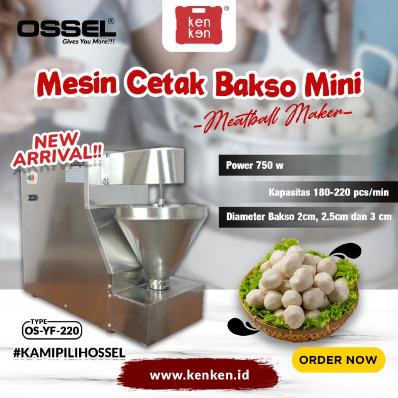 OSSEL Mini Meatball Maker Mesin Cetak Bakso Mini Pencetak Bakso Mini