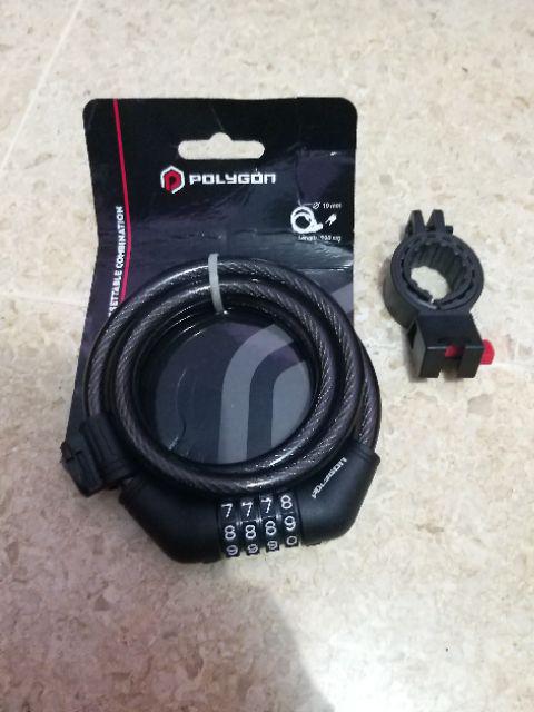 Lock Spiral Resetable Combination Kunci Spiral Polygon Dengan Kode Kombinasi Angka