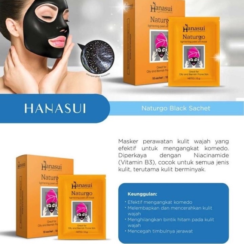 HANASUI Naturgo Peel Off Masker Ecer / Box