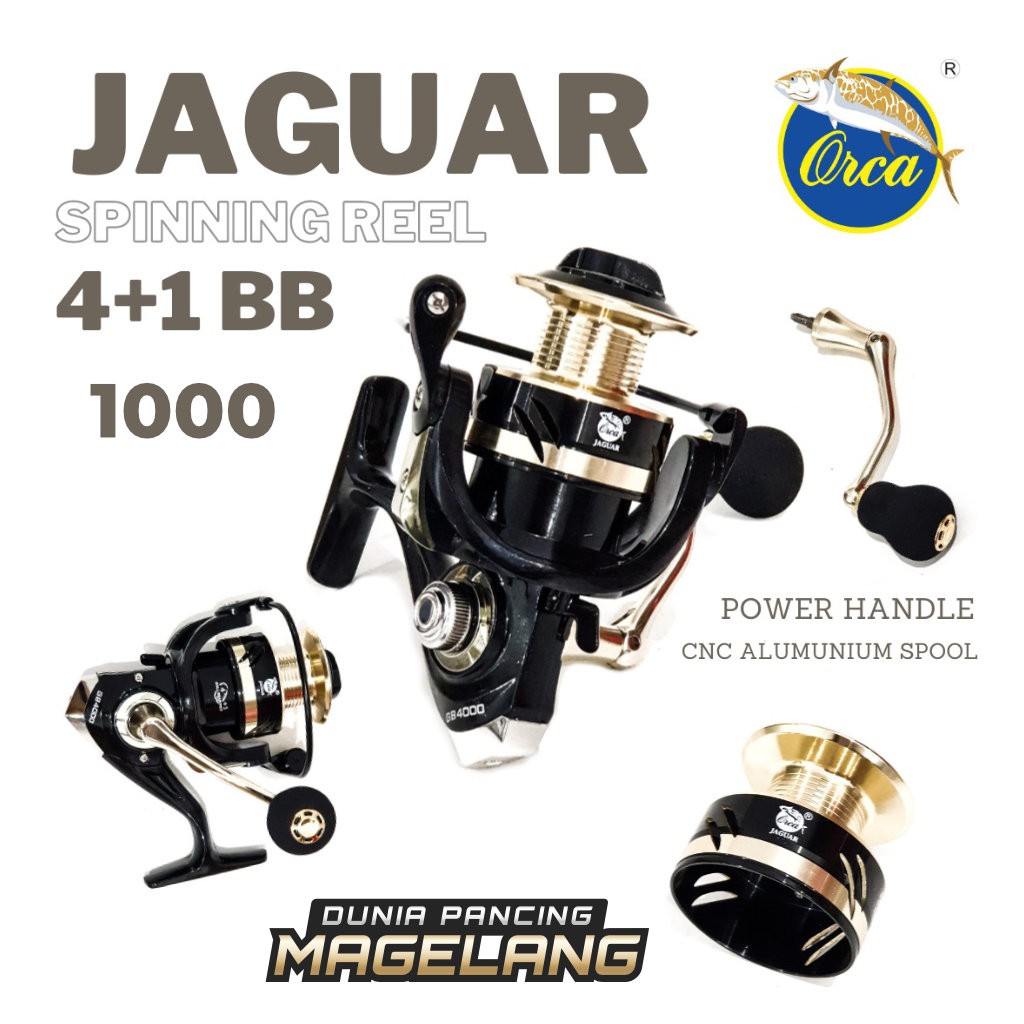 REEL laut kolam REL ORCA JAGUAR  POWER HANDLE 1000 2000 4000  murah jos layak d koleksi