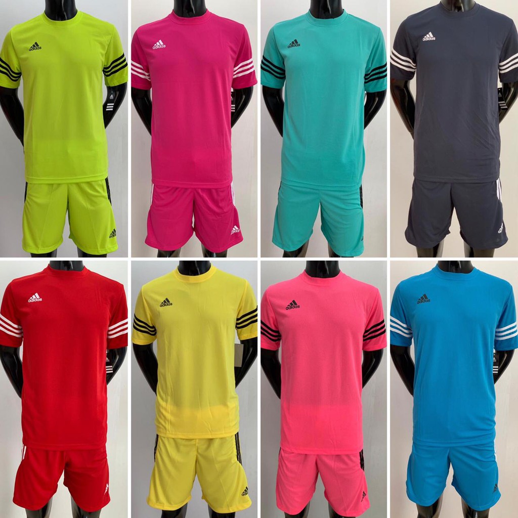 Terbaru Kaos Setelan Futsal Baju Jersey Kostum Tim Bola Pria Dewasa AD Polos Grosir Termurah 2019