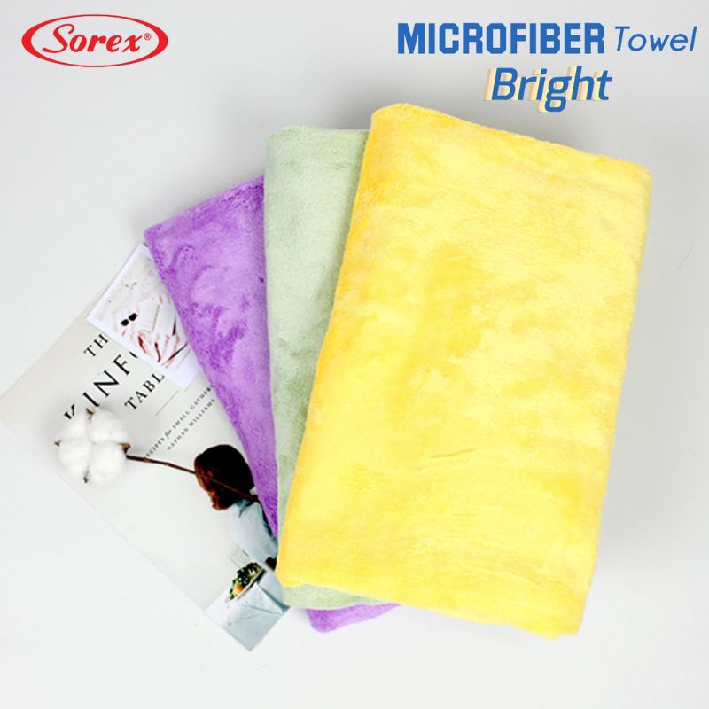 Sorex Handuk Mandi Dewasa Microfiber Towel Bright Lembut Daya Serap Tinggi ( 140 x 70 cm)