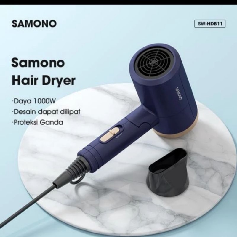 SAMONO Hair Dryer 1000 Watt Pengering Rambut 2 Tingkat Kecepatan