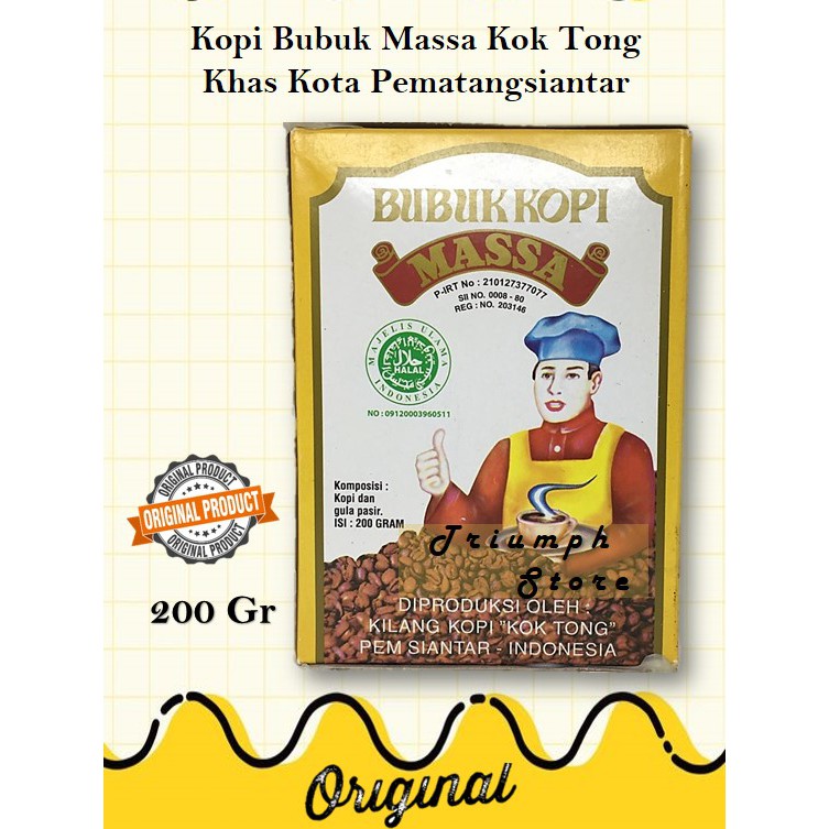 

Kopi Massa Kok Tong 200 Gr / Bubuk Kopi halus khas Pematang Siantar