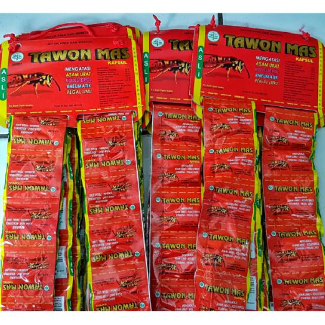 Tawon Mas Kapsul Asli/Ori untuk Asam Urat, Stamina, dll