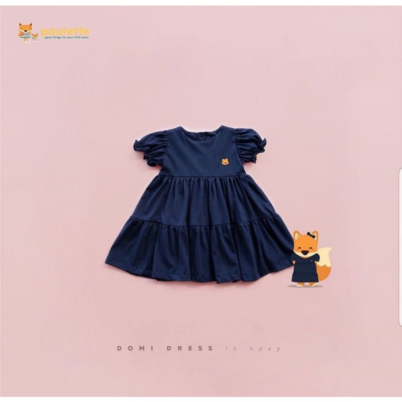 Domi Dress sz Warna Navy by Paulette Kids (PRELOVED)