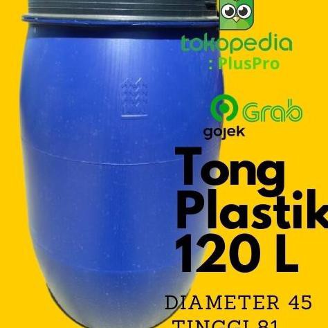 Tong Biru 120 Liter / Tong Sampah 120 L Liter HDPE Baru Plastik tebal