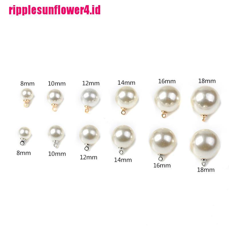 10pcs Liontin Mutiara Bentuk Bulat Untuk Membuat Perhiasan Anting Gelang