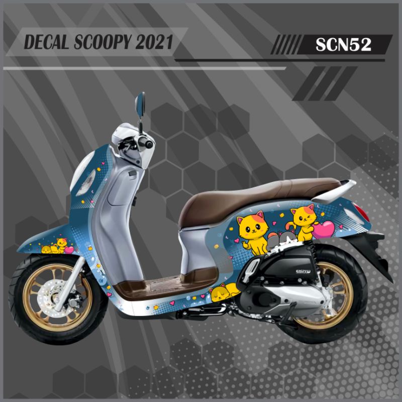 decal sticker full body scoopy 2021 miaw meow kucing 52