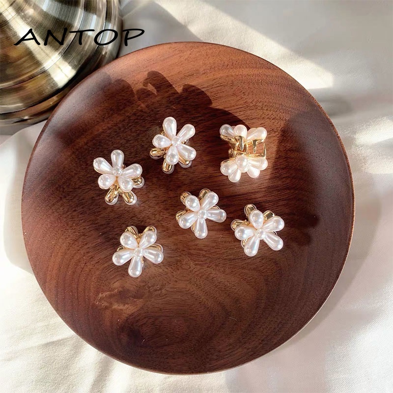 Ins Wind Hairpin Camellia Pearl Grasping Clip Hairpin Small Flower Korean Elegant Temperament Chuck Girl Headdress ANTOP