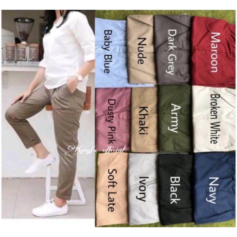 BAGGY PANTS MURAH-American drill(1kg=4pcs)bahan katun japan