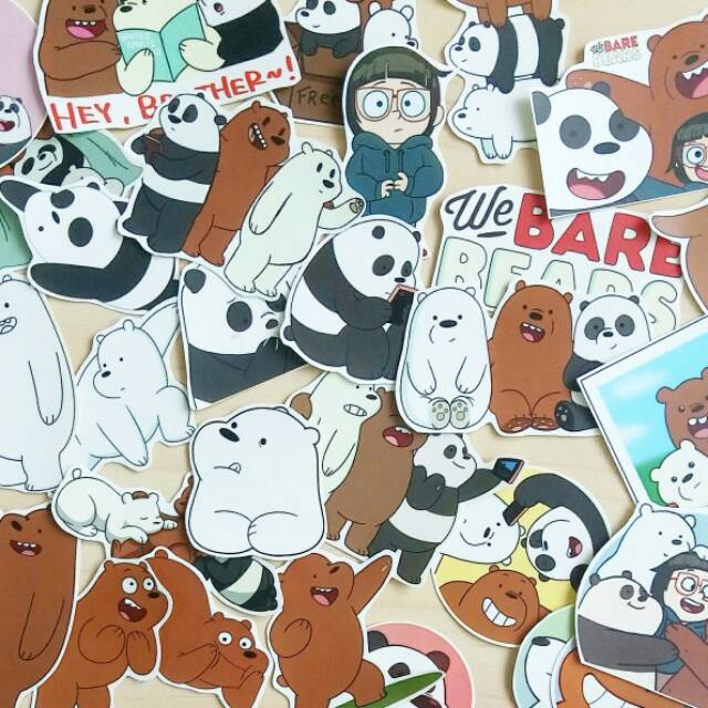 Wbb Sticker We Bare Bears Stiker Beruang Panda