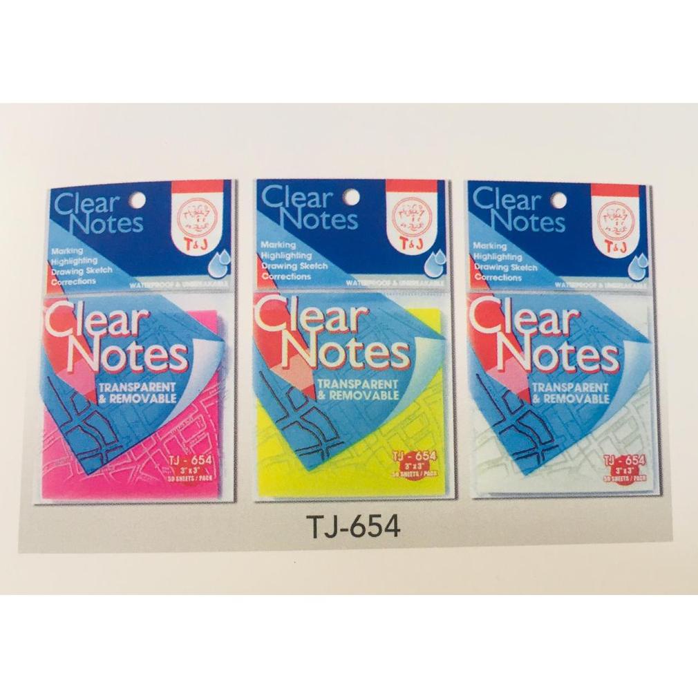 

((BISA COD)) T&J Labels CLEAR NOTES TJ 654 (YELLOW, PINK, WHITE)