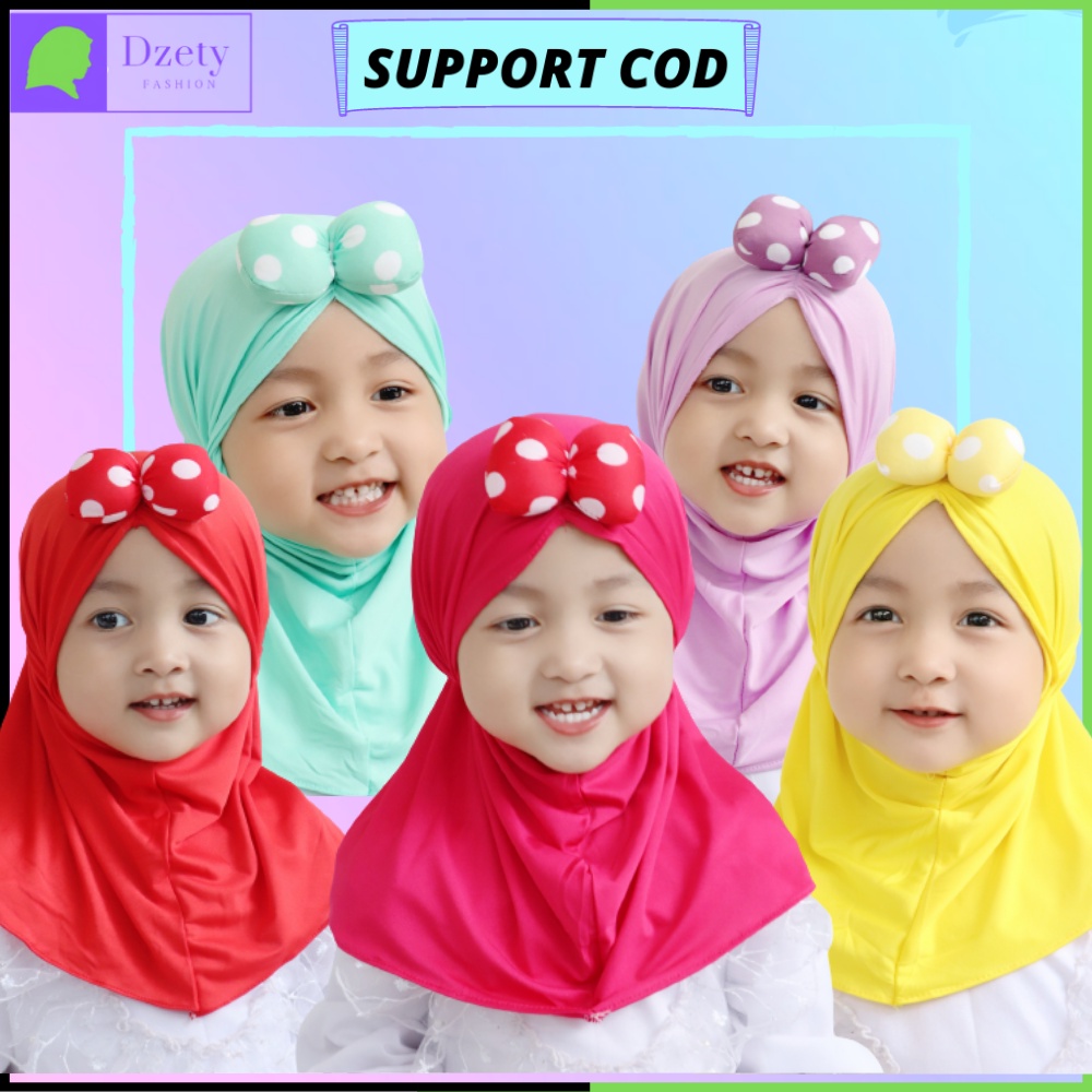 DZETY Jilbab Kerudung Hijab Krudung Anak Bayi Premium Murah Adem Ringan Lembut Nyaman Lucu Umur Usia