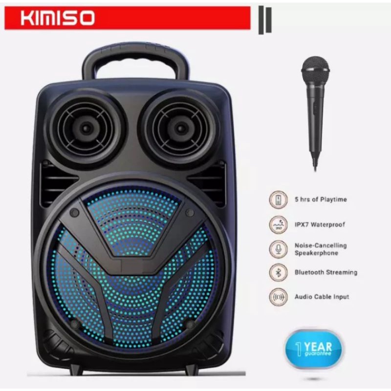 COD☑️ Speaker Bluetooth Kimiso Subwoofer aktif Mp3 player FM Radio digital Super Bass Speaker Blueto