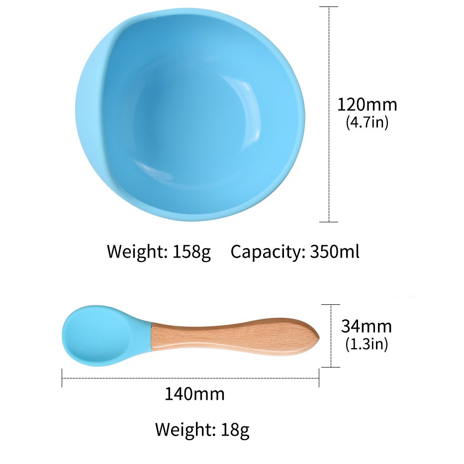 [BIG SALE] MANGKOK BAYI SET SENDOK BIB Warna Anti Slip / MANGKUK SET TEMPAT MAKAN ANAK / SUCTION BOWL