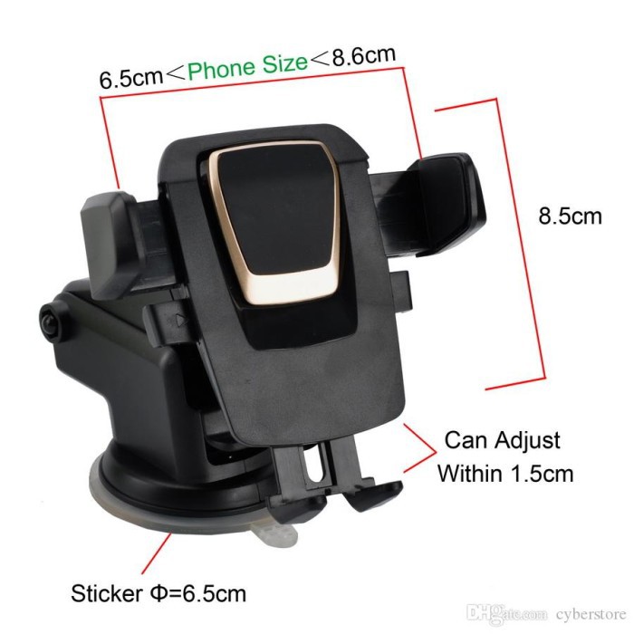 CAR HOLDER 360 ROTATION FOR MOBILE PHONE SILIKONE SUCKER HOLDER MOBIL