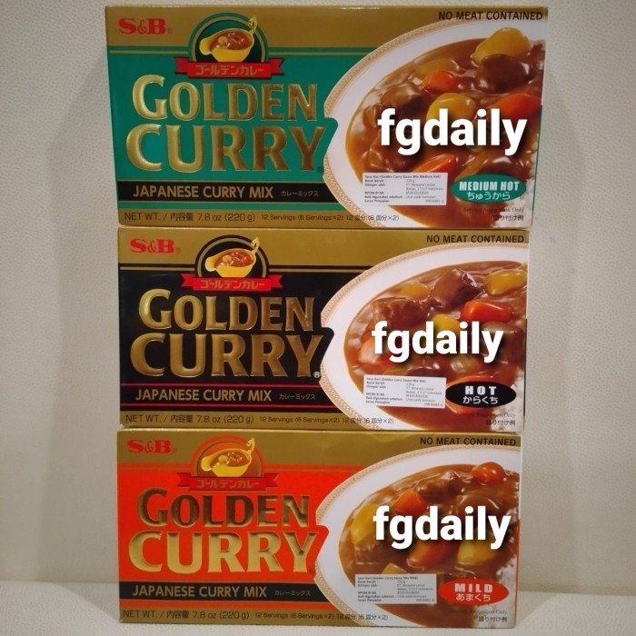 

Ready- Golden Curry Sauce S&B / Bumbu Kari Jepang Golden Curry S&B 220Gr - Hot