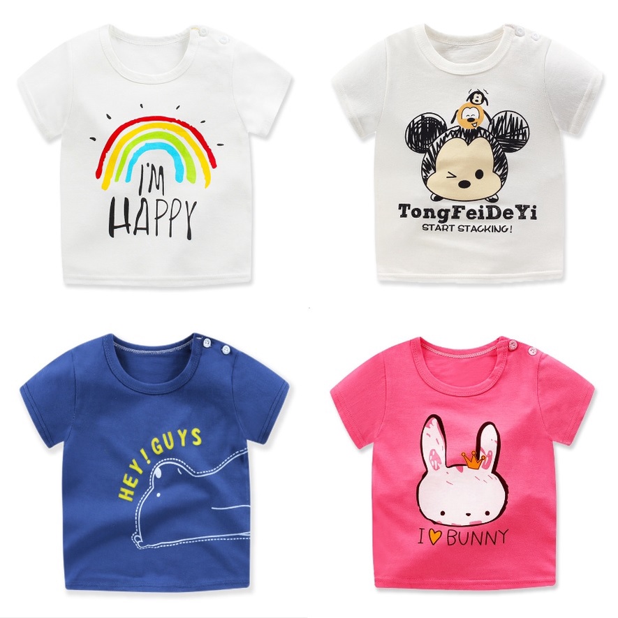 NEW Baju kaos anak lengan pendek / T-shirt anak import motif cewek cute