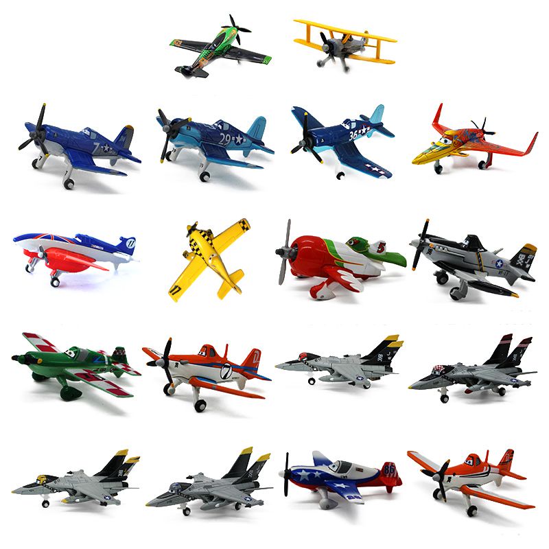 New 19 Styles Planes Diecast Metal Model Dusty Airplane Plane Fighter Gift Toy Can Slide