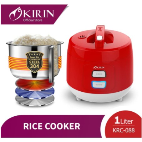 Kirin RIce Cooker / Magicom 1 Liter Stainless Steel 1L KRC-088 RED