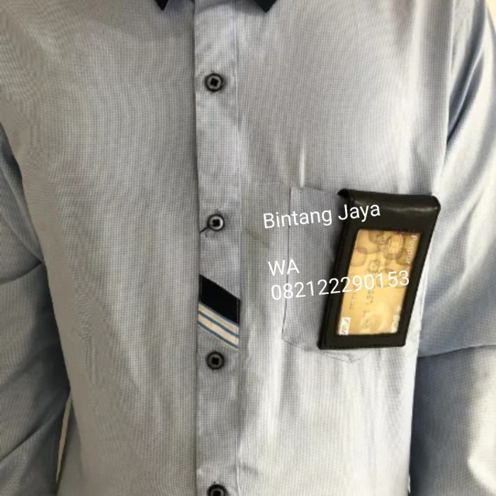 

Murah Name Tag Id Card Holder Dompet Saku Tempat Simpan Kartu 2 Sisi Kulit Berkualitas