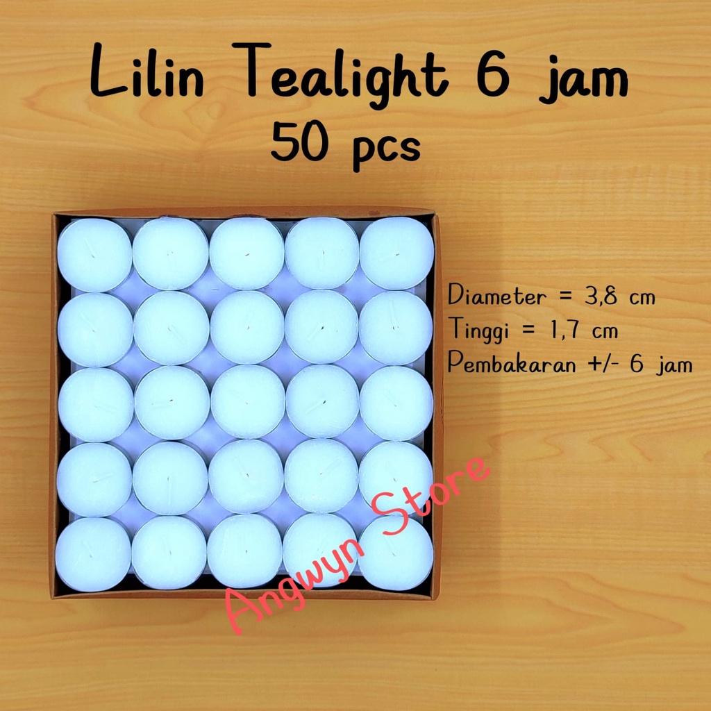 Lilin Tealight / Lilin Aromaterapi 6 jam isi 50 pcs
