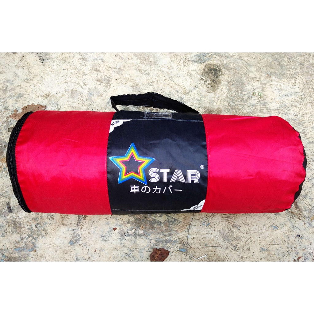 Body Cover PAJERO SPORT Sarung Strip MERAH Penutup Bodi Pajero Sport Waterproof PREMIUM