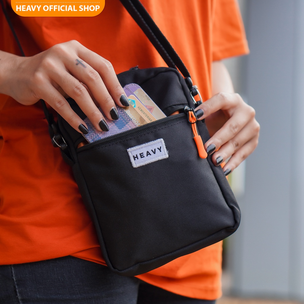 Heavy Nykew Black Slingbag Casual | Bodybags Heavy | Cross body bag | Tas Selempang Pria