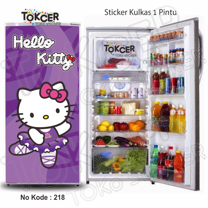 Stiker Kulkas 1 Pintu dan 2 Pintu Hello Kitty