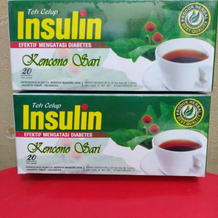 Teh Celup Insulin Kencono Sari Teh Obat Herbal Diet Diabetes Gula Darah Asli Original Isi 20