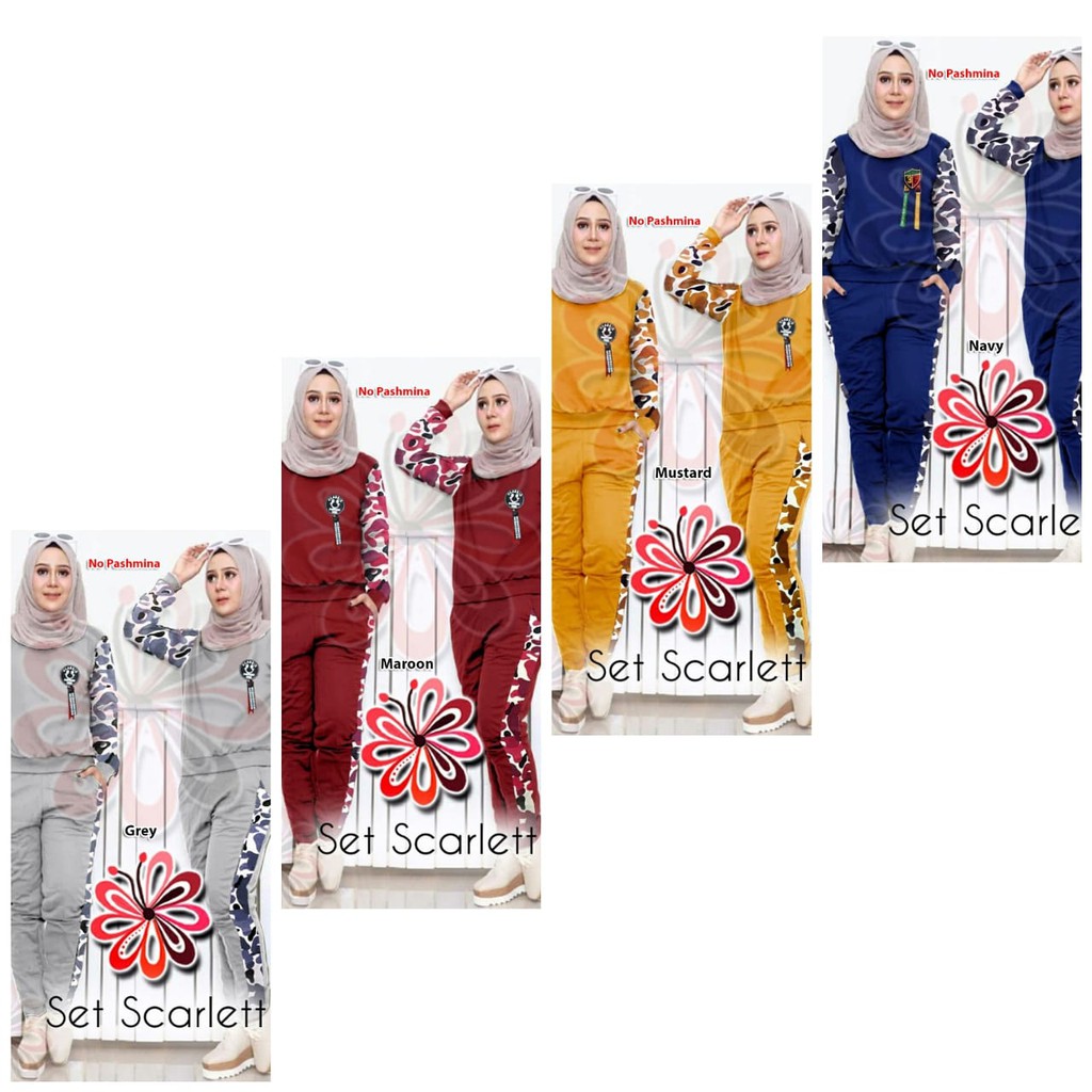 Setelan Scarlett/setelan wanita/setelan blus wanita/setelan blus/jual setelan wanita/setelan jogger