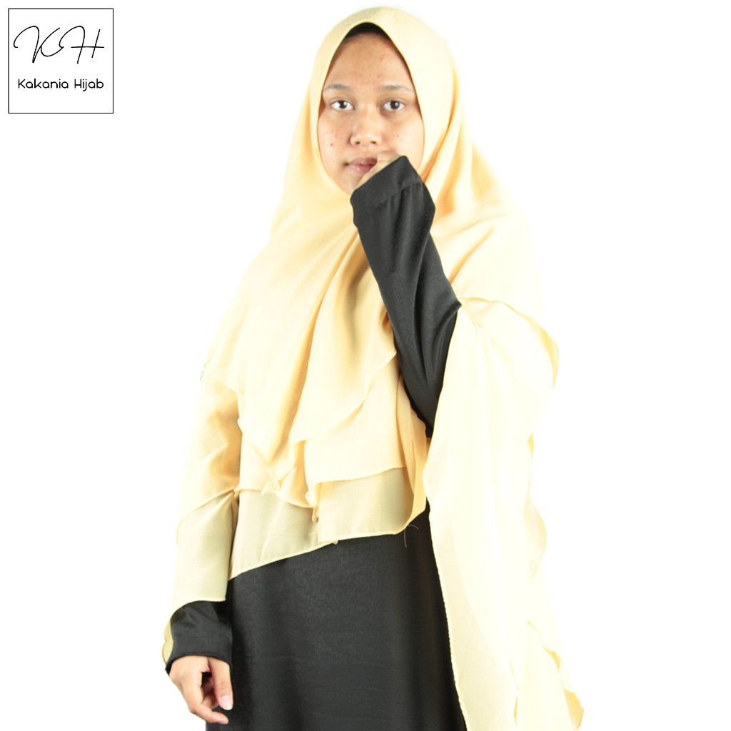 Kakania Hijab Khimar Syari 3 Layer (DC)
