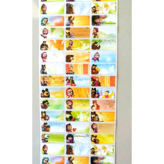 

Stiker waterproof Masha and The Bear