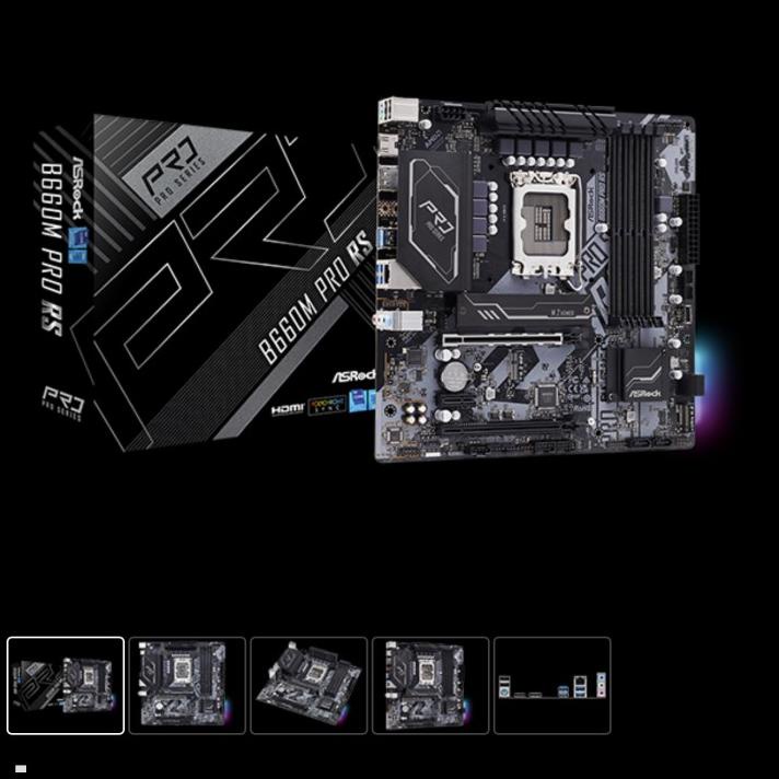 Asrock B660M Pro Rs Lga 1700 Intel Motherboard Terbaru