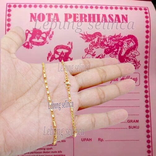 gelang perhiasan wanita dewasa,gelang bambu titanium asli anti luntur 24 karat,gelang perhiasan miri