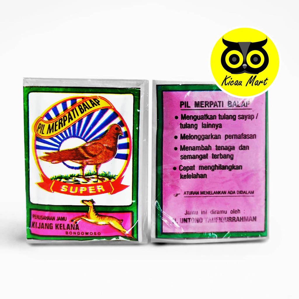 PIL MERPATI KIJANG KELANA SUPER OBAT BURUNG MERPATI DARA PUTER JAMU HERBAL PENGUAT TULANG OTOT PILMRB