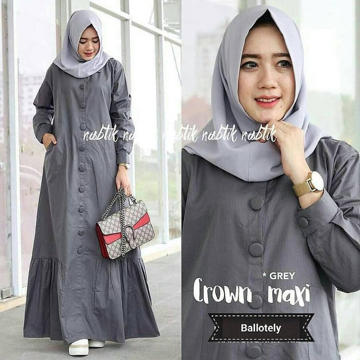 Gamis Syari Wanita Dewasa Murah Bagus Baju Gamis Terbaru 2021 Jum QX574 Baju Hijab Cewek Baju Gamis