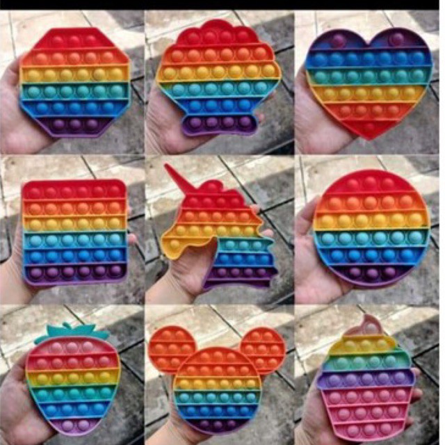 (FREE KELERENG) POP IT RAINBOW MURAH POP IT RAINBOW-1