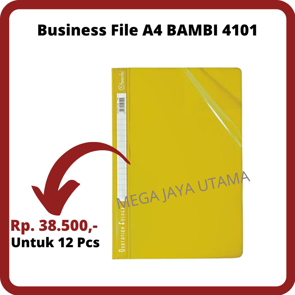 

Business File A4 BAMBI 4101 Kuning isi 12 Pcs