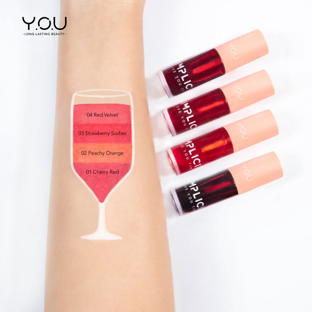 YOU Love You Tint | The Simplicity Y.O.U Makeups Make up Cosmetics Lip Tint Liptint BPOM (KIM)