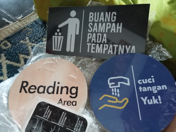 Papan Tanda Buang Sampah - Sign Buang Sampah - Sign Trash - Wall Decor Signage