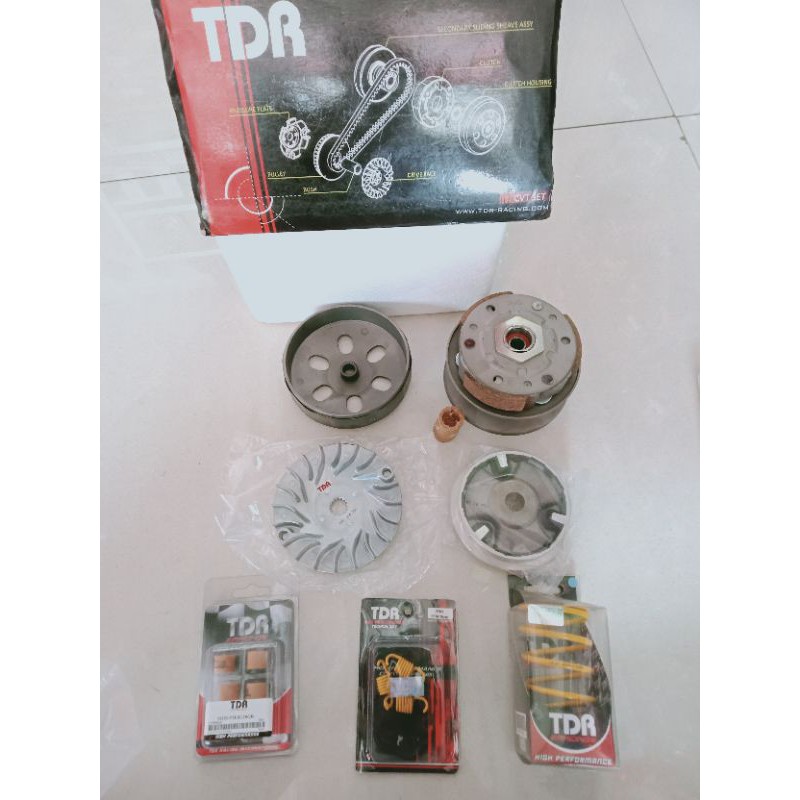 PAKET KOMPLIT UPGRADE CVT SET PER CVT PER KAMPAS GANDA ROLLER V BELT TDR KEVLAR ORIGINAL MIO J X RID