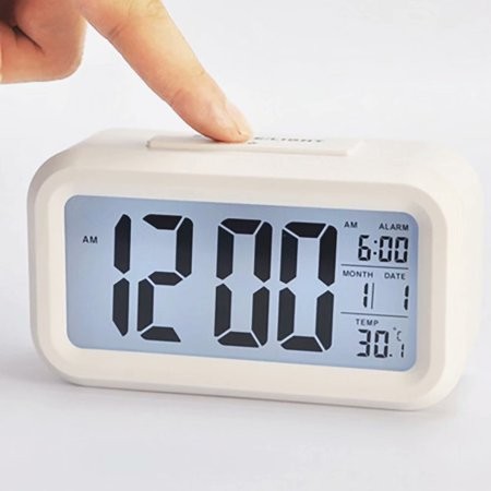 Digital Alarm Clock Large LCD Display Light - Jam Meja Digital